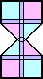 Pentagonal hourglass illustrated
